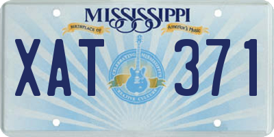 MS license plate XAT371
