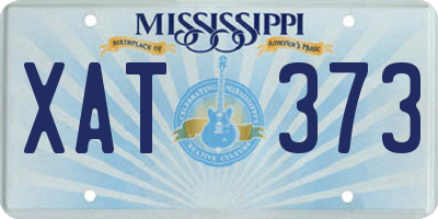MS license plate XAT373