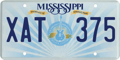 MS license plate XAT375