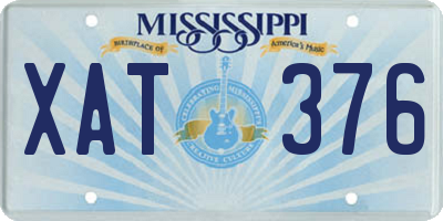 MS license plate XAT376