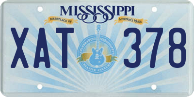 MS license plate XAT378