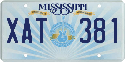 MS license plate XAT381