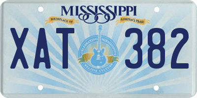 MS license plate XAT382
