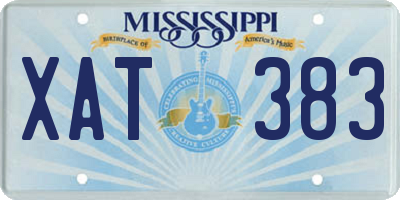 MS license plate XAT383