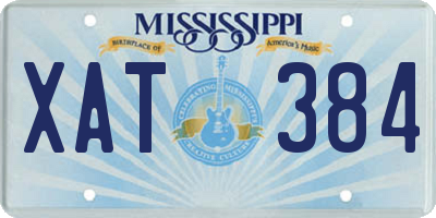 MS license plate XAT384