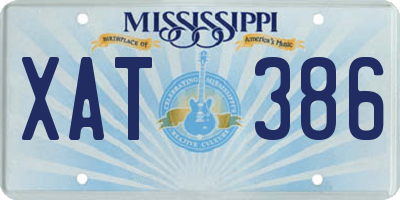 MS license plate XAT386