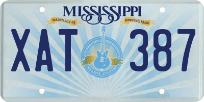 MS license plate XAT387