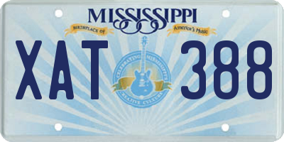MS license plate XAT388