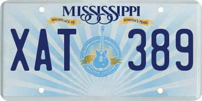 MS license plate XAT389