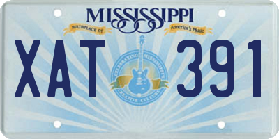 MS license plate XAT391