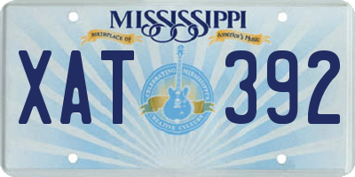 MS license plate XAT392
