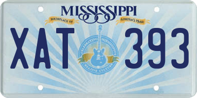 MS license plate XAT393
