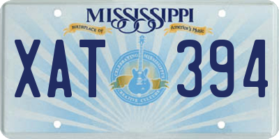 MS license plate XAT394
