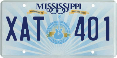 MS license plate XAT401