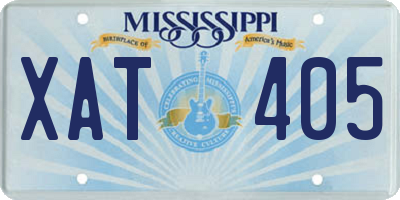 MS license plate XAT405