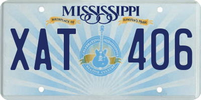 MS license plate XAT406