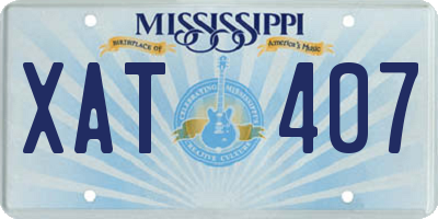 MS license plate XAT407