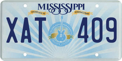 MS license plate XAT409