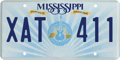 MS license plate XAT411
