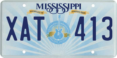 MS license plate XAT413