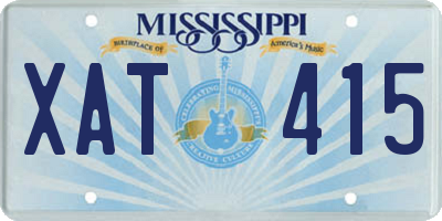 MS license plate XAT415