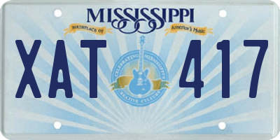 MS license plate XAT417