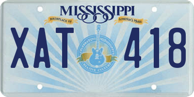 MS license plate XAT418