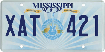 MS license plate XAT421