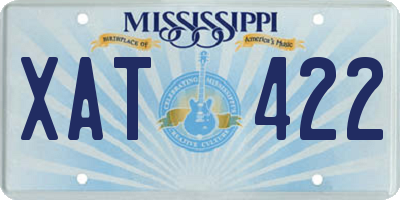MS license plate XAT422