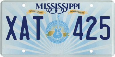 MS license plate XAT425