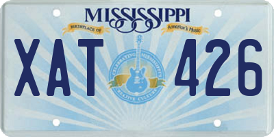 MS license plate XAT426
