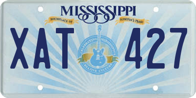 MS license plate XAT427