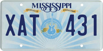 MS license plate XAT431