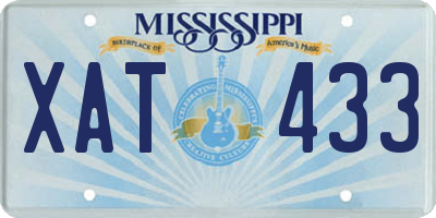 MS license plate XAT433