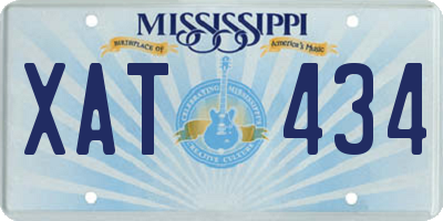 MS license plate XAT434