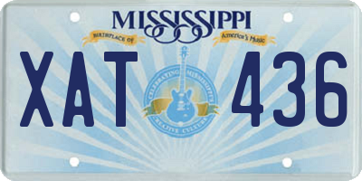 MS license plate XAT436