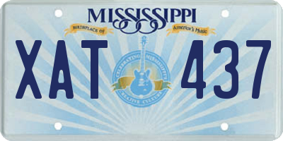 MS license plate XAT437