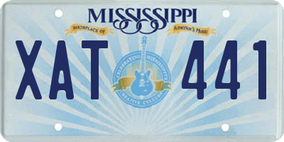 MS license plate XAT441