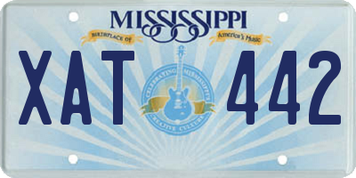 MS license plate XAT442