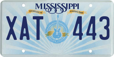 MS license plate XAT443