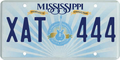 MS license plate XAT444