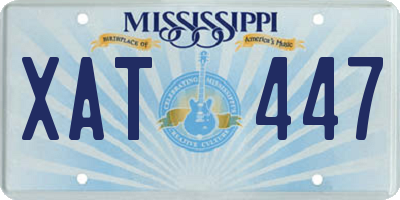 MS license plate XAT447
