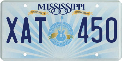 MS license plate XAT450