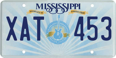 MS license plate XAT453