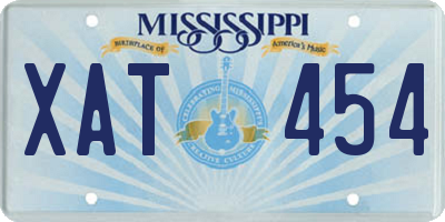 MS license plate XAT454