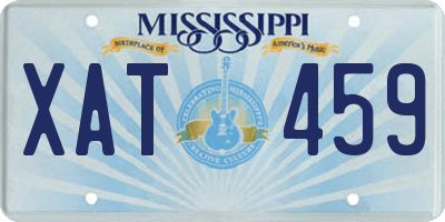 MS license plate XAT459