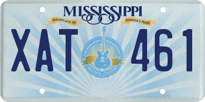 MS license plate XAT461