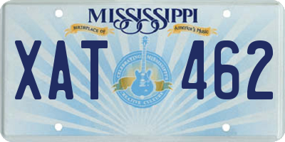 MS license plate XAT462