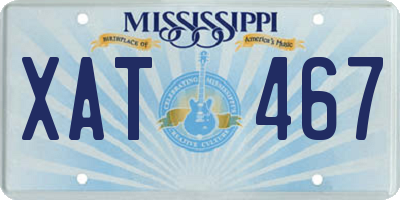 MS license plate XAT467