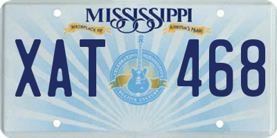 MS license plate XAT468